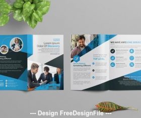 Simple foldable brochure vector