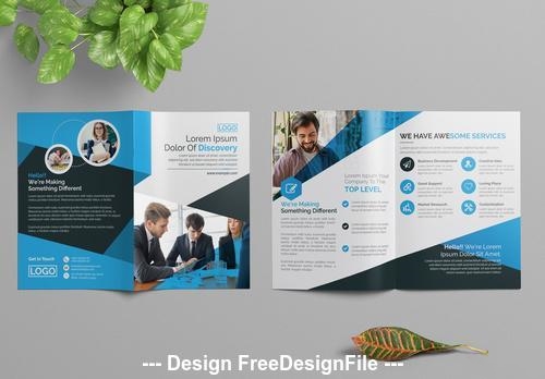 Simple foldable brochure vector