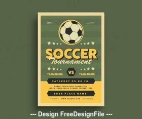 Soccer event graphic flyer vector