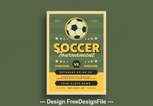 Soccer event graphic flyer vector