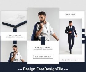 Social media black and white stories vector