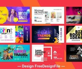 Social media post layouts vector