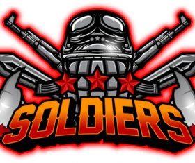 Soldier esport logo vector