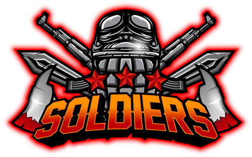 Soldier esport logo vector