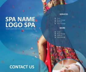 Spa logo business template flyer vector