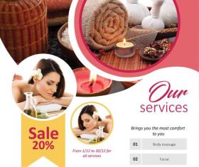 Spa template flyer vector