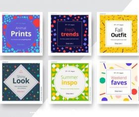 Square mobile banner vector