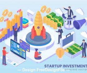 Startup investment vector concept
