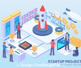 Startup project vector concept