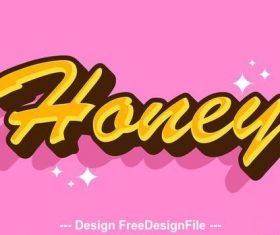 Sweet honey text effect vector