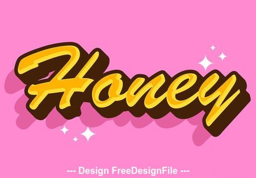 Sweet honey text effect vector