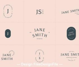 Text based logo vector