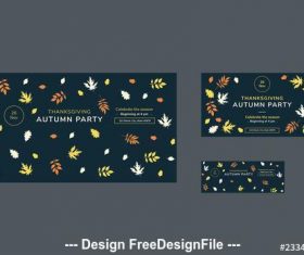 Thanksgiving social media cover vector