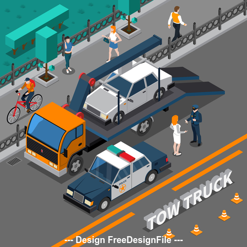 Traffic violation cartoon background vector