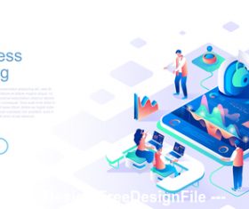 Training business flat concept vector