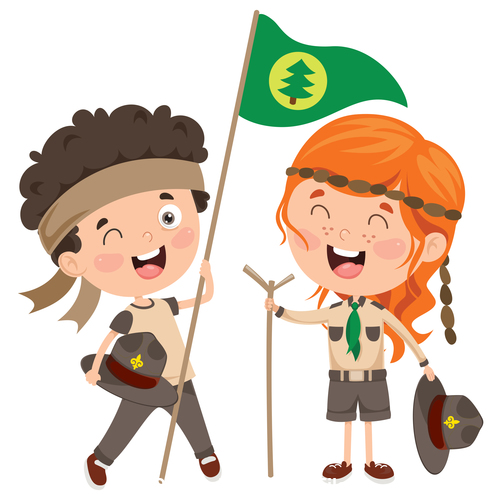 Two scout kids vector