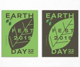 Typographic design for earth day vector
