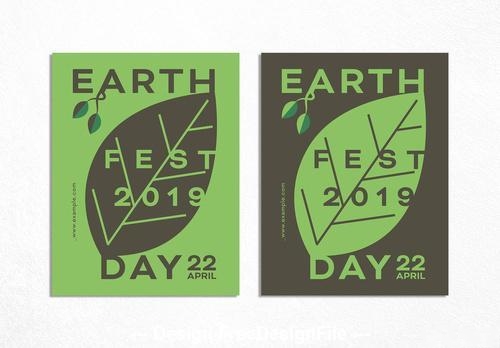 Typographic design for earth day vector