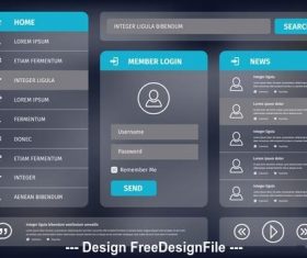User interface layout vector
