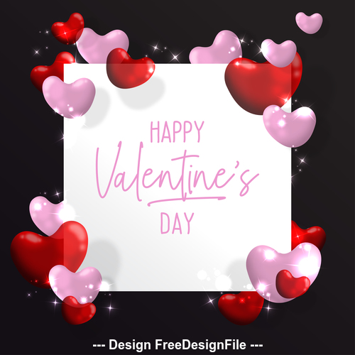 Valentines Day romantic decorative background  vector