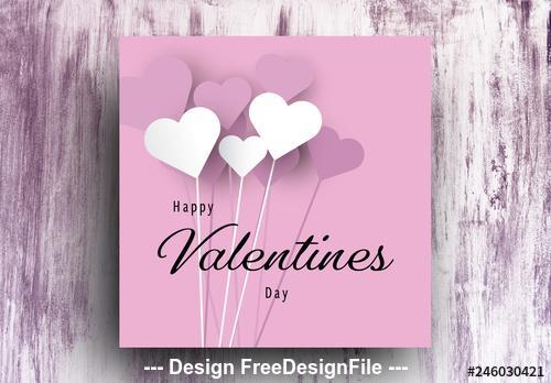 Valentines day card vector