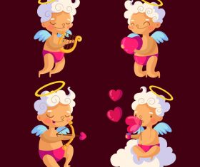 Valentines day cartoon illustration vector