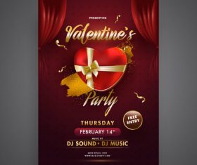 Valentines day gift card vector