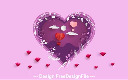 Valentines day greeting card vector