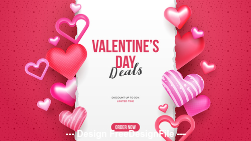 Valentines day greeting card vector