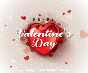 Happy Valentines Day Greeting Card With Origami Vector 08 Free Download