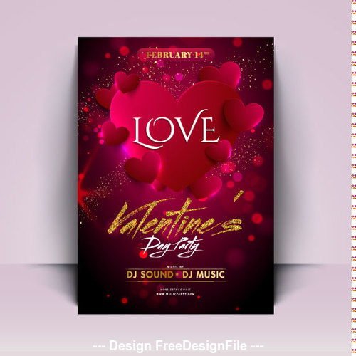 Valentines day love card vector