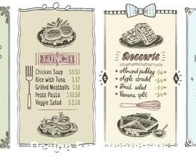 Various restaurant menu templates vector