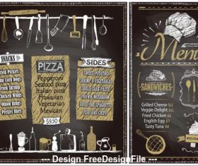 Vintage menu template vector