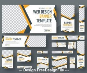 Web banner layout vector