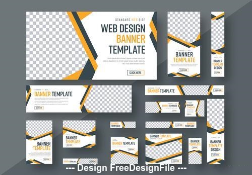 Web banner layout vector