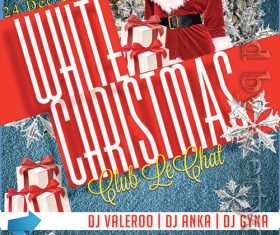 White Christmas Flyer PSD Template