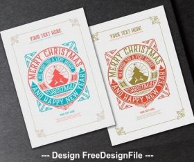 Winter holiday greeting poster vector