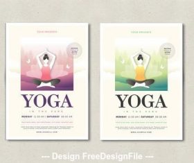Yoga flyer layout vector