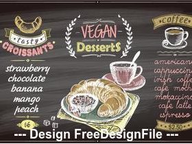 egan menu template vector