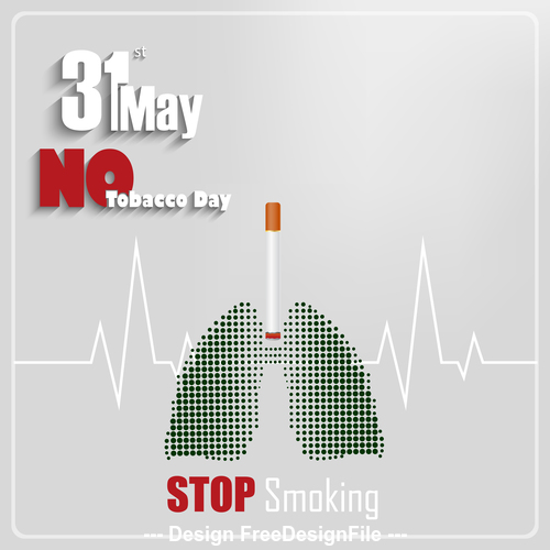 31st May world No tobacco poster vector