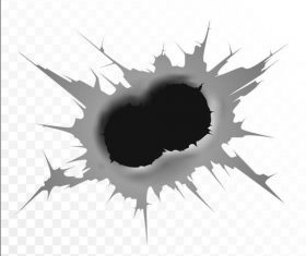 3D hole vector illustration isolated on white background