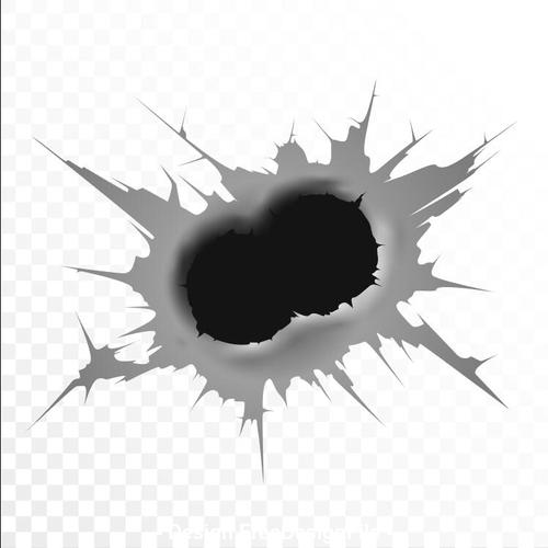 3D hole vector illustration isolated on white background
