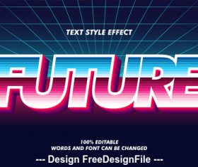 3d font effect editable text vector