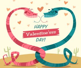 Alternative valentines day cartoon illustration vector