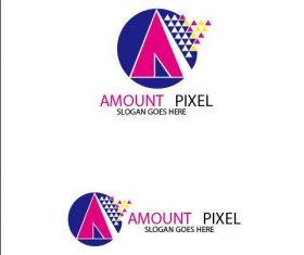 Amount Pixel Logo vector