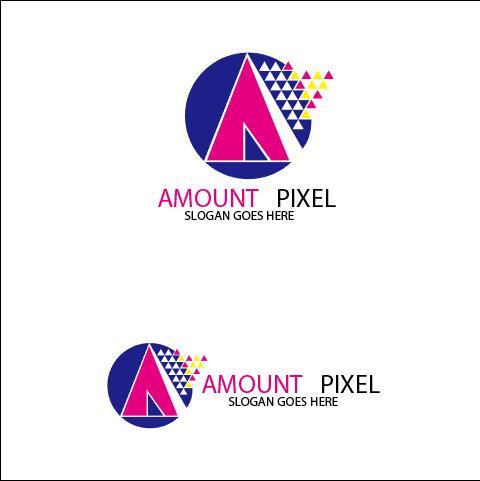 Amount Pixel Logo vector