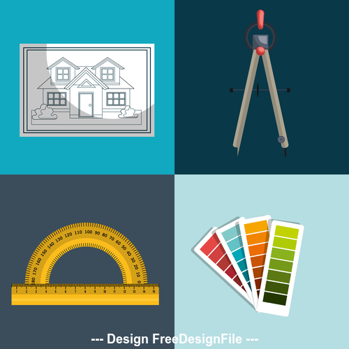 Flat Architecture Tools Vectors  Architect tools, Architecture tools,  Graphic design competitions