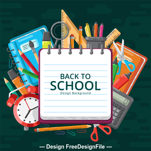Back to school and accessories vector