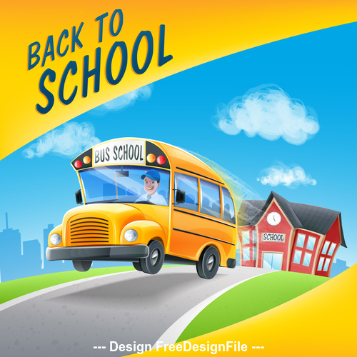 Back to school bus vector