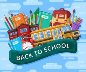 Back to school illustration vector